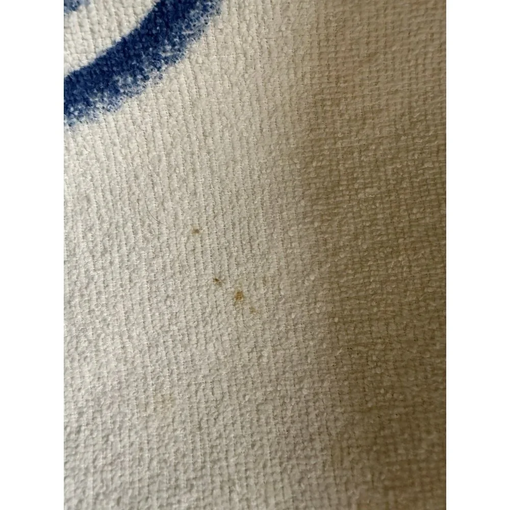 Vtg Cotton Beach Bath Towel  Crest Oral B Toothpaste  Dental advertisement Read